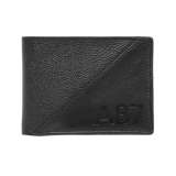 Aeropostale Men’s SLIMFOLD Wallet Tucson – Black | Pebbled Leather | Formal & Minimalist Carry | Ideal for Gifting