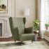 Home Centre | Cheval Standing Floor Mirror | Round Framed, Engineered Wood | Brown