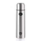 Cello Flip Style Vacuum Insulated Flask | Hot And Cold Water Bottle | Double Walled Stainless Steel Bottle For Travel, Home, Office, School | 1000Ml, Silver