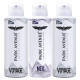 Park Avenue Signature Collection Premium Body Spray For Men, 2 Voyage & 1 Neo Free, Fresh Long Lasting Fragrance (Pack Of 3) 348G/450Ml