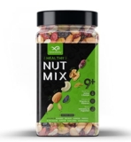 Greenfinity Absolute Health, Premium Fruit, Nut & Fiber Supermix, Healthy Mixed Nuts With Dry Fruits | Almonds | Cashews | Cranberry | Pumpkin Seeds | Walnuts, Reusable Jar, 500G | Pack Of 1