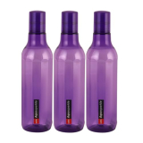 CELLO Aqua Sparkle Bottle Set of 3, 1000ml, Purple | 100% food grade | Leak proof and Break proof | Perfect for staying hydrated at the school, college, work and outdoor adventures Water Bottle
