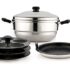 Coconut Stainless Steel Dakshin Multikadai Idly Steamer / 8 Idly – Diamater – 9.5 Inches
