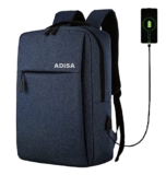 Adisa Large Laptop Backpack Office Bag College Travel Back Pack With Usb (Navy)