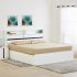Home Centre My Bed Tulip Queen Bed with Hydraulic and Headboard Storage – Brown and White