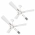 Havells Stealth Air BLDC Smart I 1200 mm Premium Ceiling Fan with 100% Pure Copper|Watt: 40|Air Flow: 245 cmm|Speed: 280 RPM|(Pearl White Chrome) 2 Years Warranty