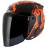 TVS Silk Route Helmet for Men & Women | Vintage Open Face Helmet with Clear Visor | ISI & DOT Certified | ABS Shell | EPS Liner | Retro Stylish for City & Highway Riding (Navy/M)
