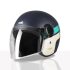 Vega Lark Victor ISI Certified Gloss Finish Lightweight Open Face Helmet for Men and Women with Long Clear Visor(Black Orange, Size:M)