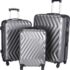 Nasher Miles Hard-Side Polycarbonate Luggage Set Of 3 Grey Trolley Bag Bags (55, 65 & 75 Cm) Expandable  Check-In Suitcase – 28 Inch