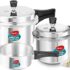 Wonderchef Valencia Non-Stick Cookware 4 Piece Set | Kadhai With Lid, Fry Pan, Dosa Tawa | Induction Friendly | Cool Touch Bakelite Handles | Pure Grade Aluminium| Pfoa Free| 2 Years Warranty | Blue