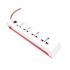 Syska Ssk-Pw-0302A-Wr Power Wheel With Surge Protection, Strong Abs Material Body, 4 Meter Long (White-Red)