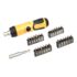 Jakemy Jm-8166 61 In 1 Professional S2 Precision Screwdriver Tool Set With Ratchet Handle, M-Sockets, Crv Bits And S-2 Steel Bits – Black/Orange