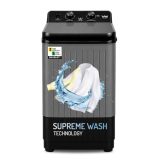 VW 8.5 kg Top Load Washer Only with Powerful Wash, V8 SupremeWash, Black/Grey
