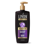 Livon Keratin Shampoo for Women & Men | Repairs Damaged Hair | Smooth & 5x Stronger Hair | No Parabens | 650ml